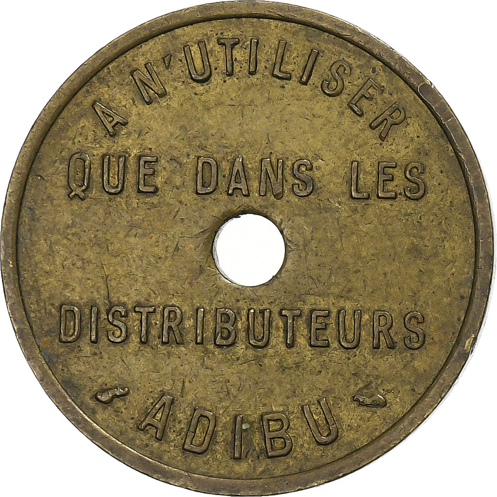 France, Jeton, Distributeurs ADIBU, Laiton, SUP