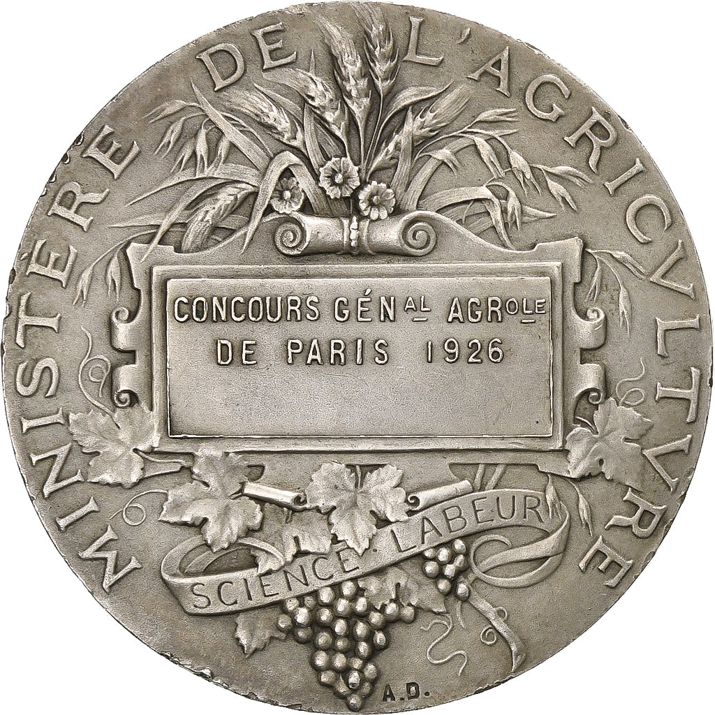 Frankreich, Medaille, Concours Général Agricole de Paris, 1926, Silber