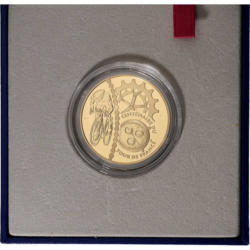 Francja, 20 Euro, Tour de France, Contre-la-montre, Proof, 2003, MDP, Złoto