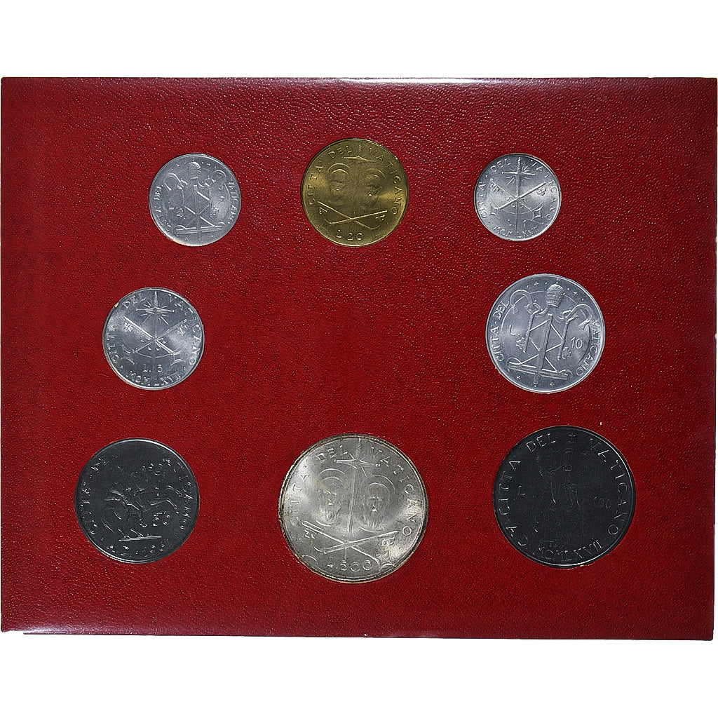 Vatican, Paul VI, Set 1 Lire - 500 Lire, 1967 - Anno V, Rome, MS(64)