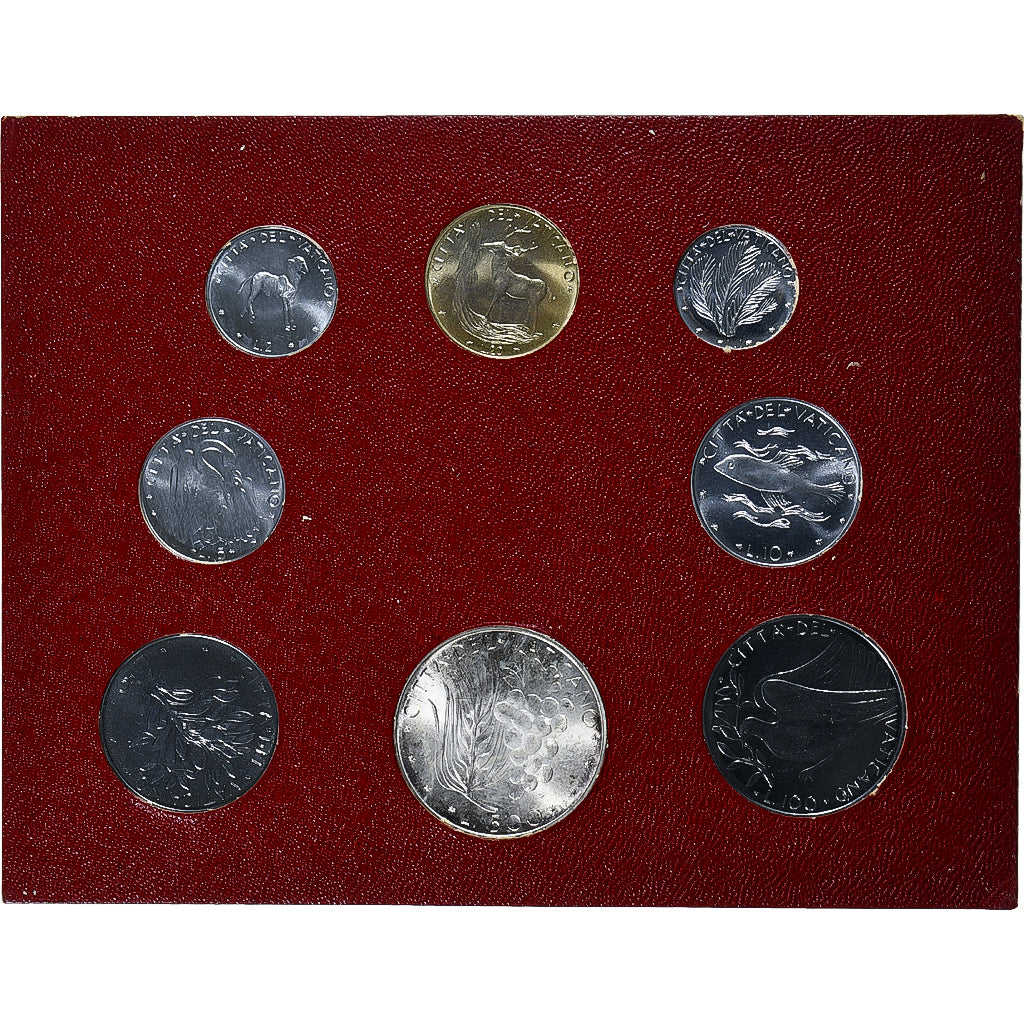 Vatican, Paul VI, Set 1 Lire - 500 Lire, 1974 / Anno XII, Rome, MS(64)