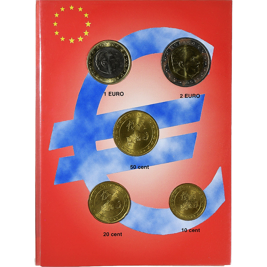 Monaco, Rainier III & Albert, Coffret 10 c. - 2 Euro, 2002, MDP, N.C., SPL+