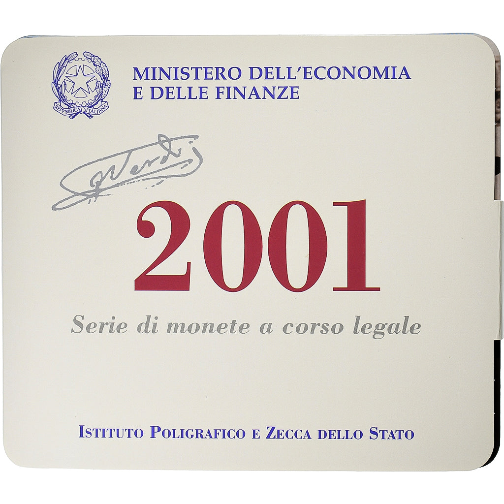 Italien, Set 1 - 1000 Lire, Giuseppe Verdi, 2001, Rome, STGL