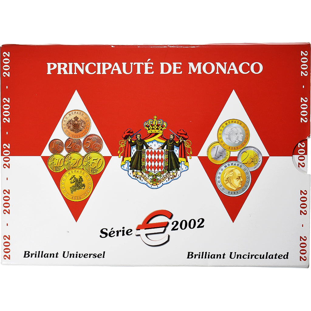 Monaco, Rainier III, Coffret 1c. à 2€, BU, 2002, MDP, N.C., FDC