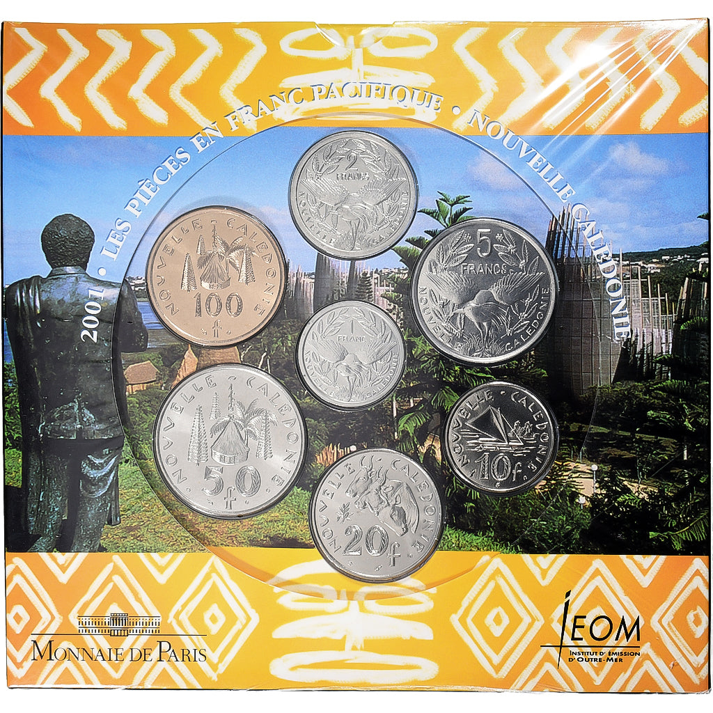 New Caledonia, Coffret 1 fr. à 100 frs., 2001, MDP, MS(65-70)