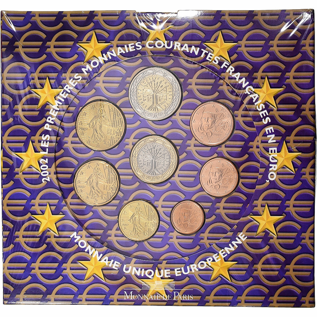 França, Coffret 1c. à 2€, BU, 2002, MDP, N/D, MS(65-70)