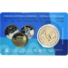 Greece, 2 Euro, Olympic Games, Coin card, 2004, Athens, Bi-Metallic, MS(65-70)