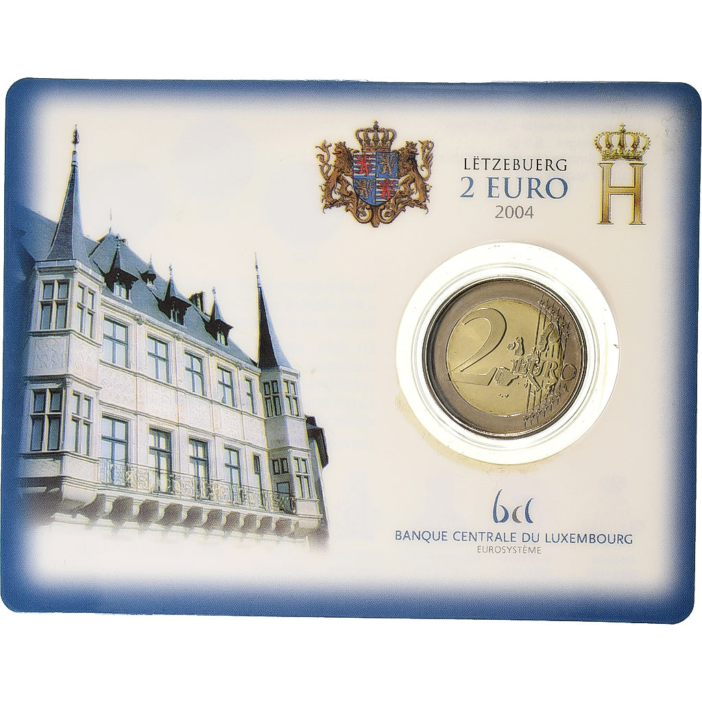 Luxembourg, 2 Euro, Henri I Monogramme, 2004, Bi-Metallic, MS(65-70)