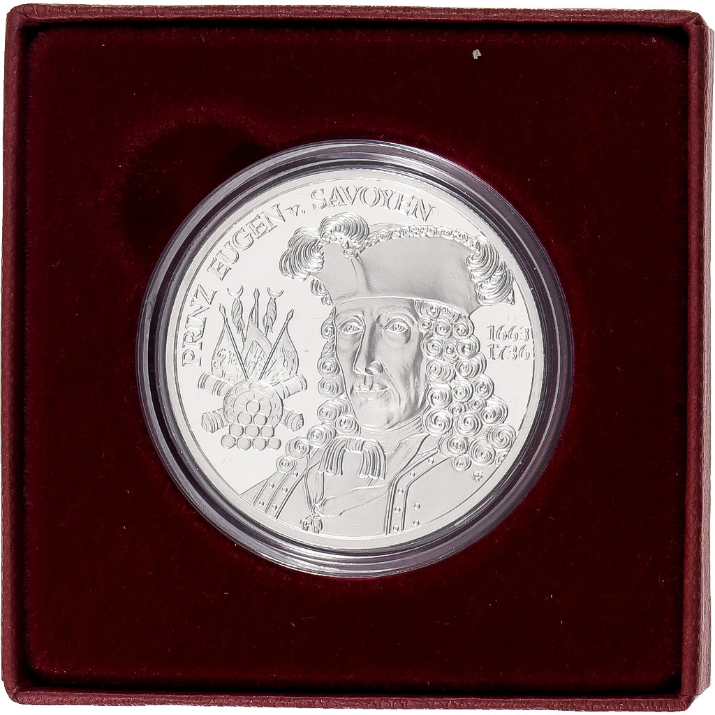 Austria, 20 Euro, Baroque, Prince Eugene of Savoy, Proof, 2002, Vienna, Silver