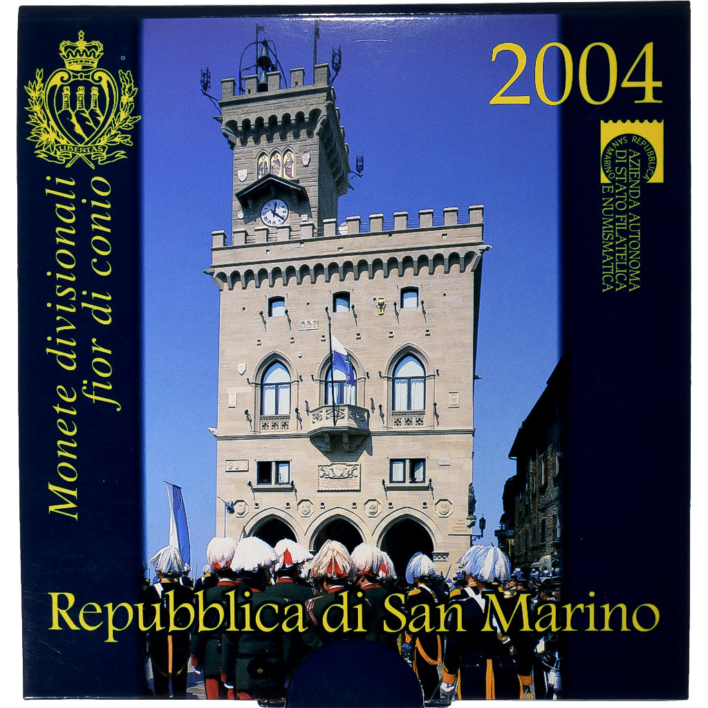 Saint Marin, Set 1 ct. - 5 Euro, Bartolomeo Borghesi, Coin card, 2004, Rome, FDC