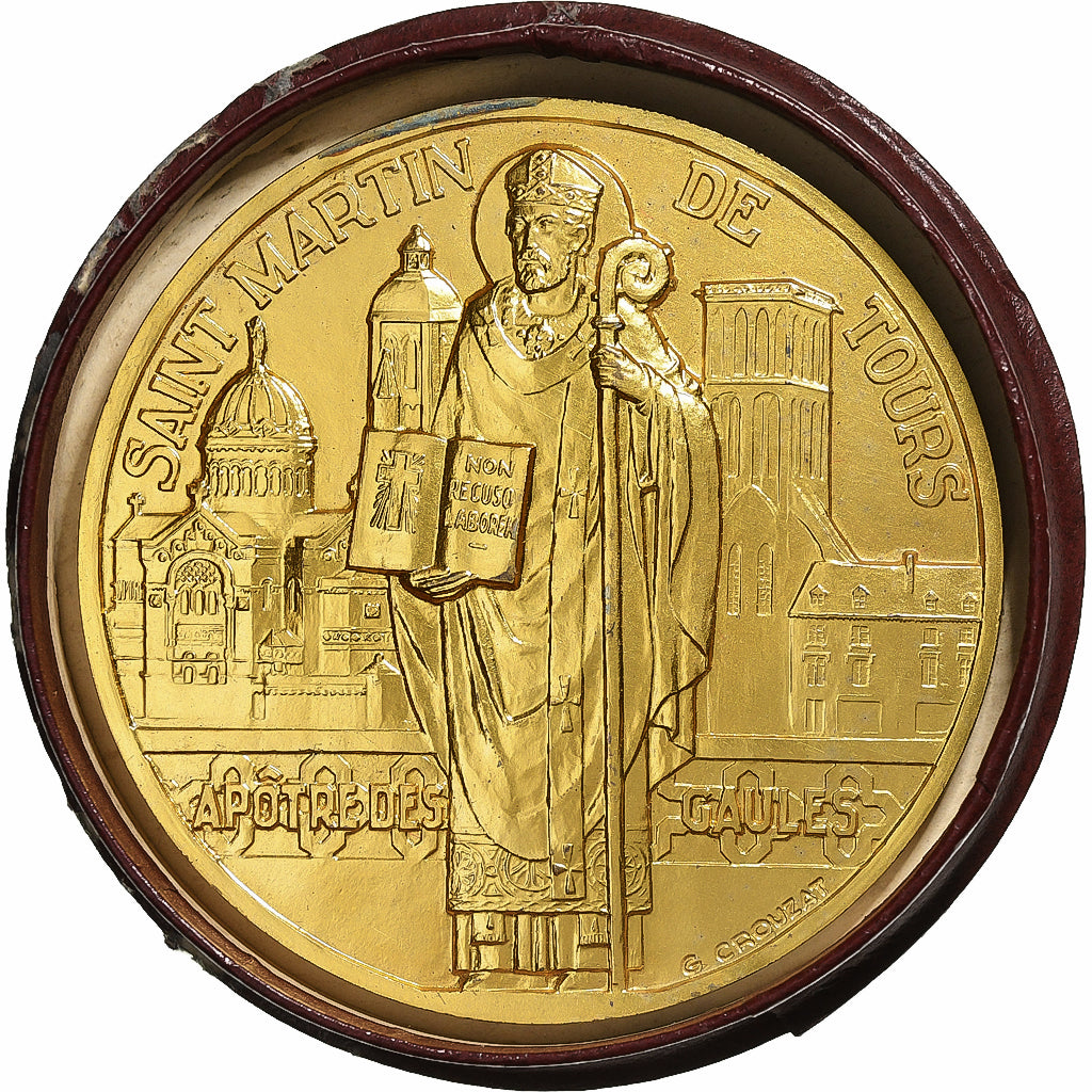 Francia, medaglia, Exposition Philatélique, Tours, 1967, Vermeil, Crouzat, SPL