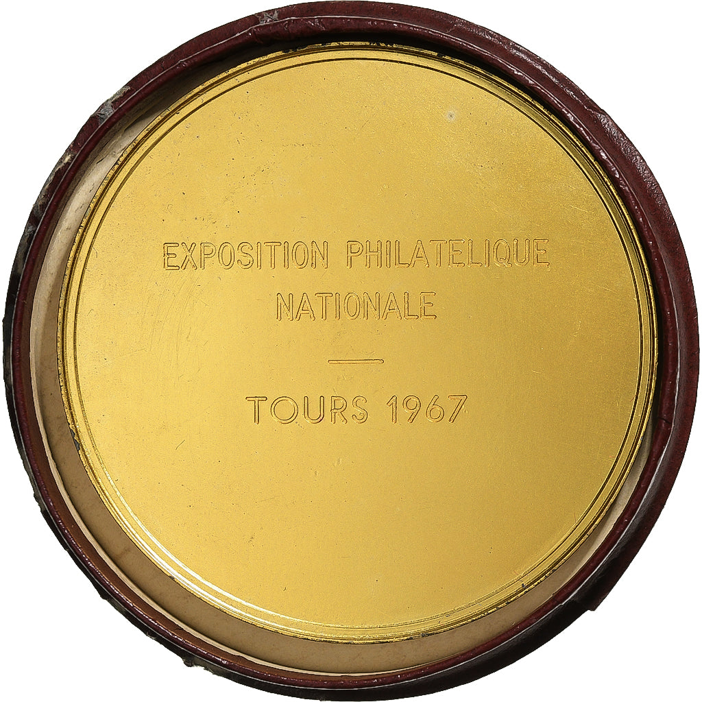 Francia, medaglia, Exposition Philatélique, Tours, 1967, Vermeil, Crouzat, SPL