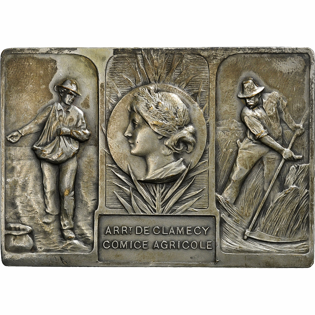 France, Plaquette, Comice Agricole de Clamecy, Nièvre, n.d., Bronze, AU(50-53)