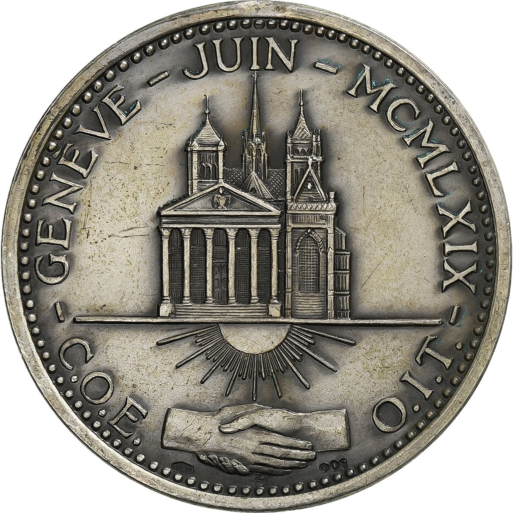 Vatican, Médaille, Paul VI, Visite de Paul VI à Genève, 1969, Argent, TTB+