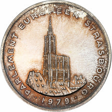 France, Token, Écu Europe, Parlement de Strasbourg, 1979, Silver, Baron