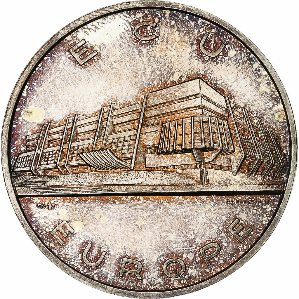 France, Token, Écu Europe, Parlement de Strasbourg, 1979, Silver, Baron