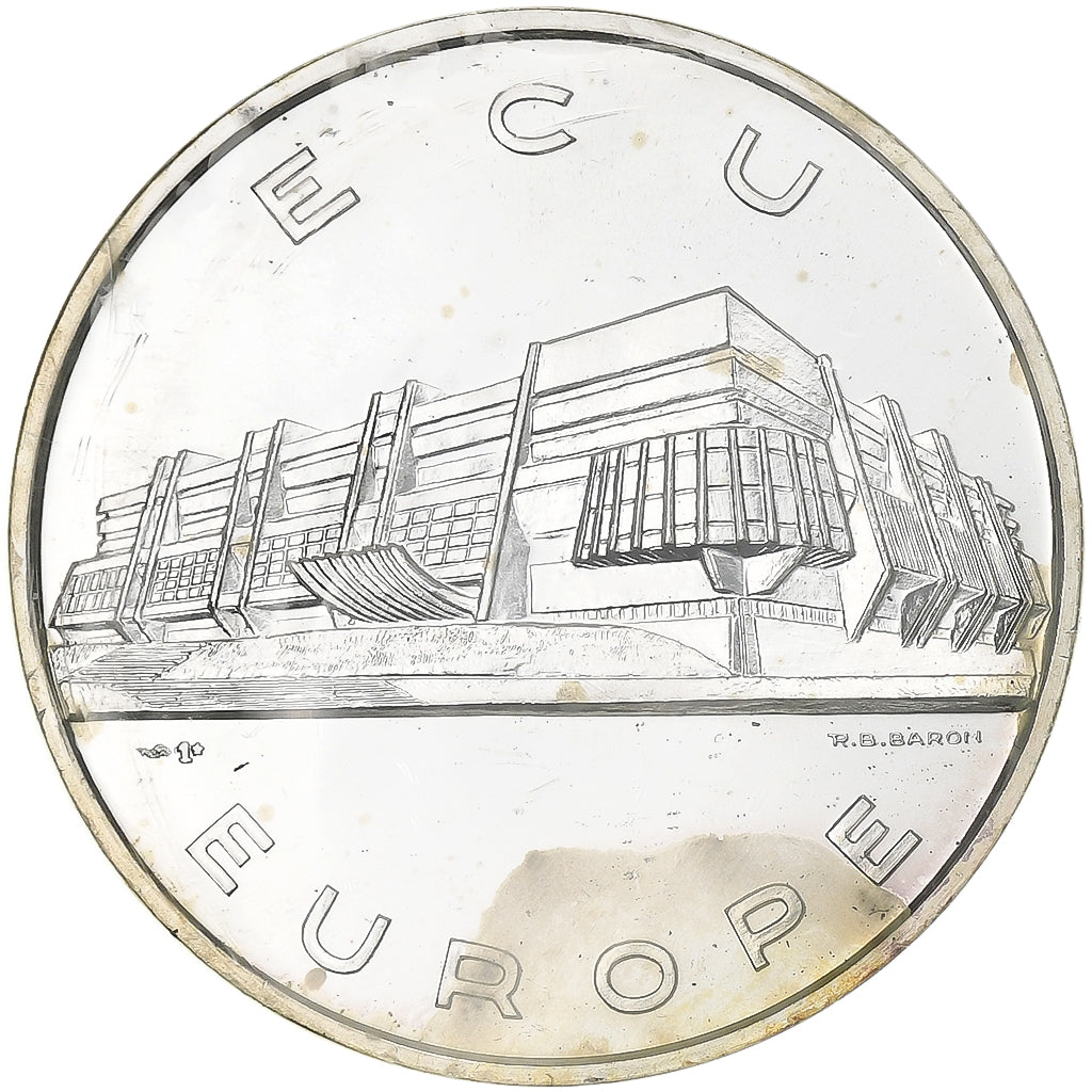 Francia, ficha, Écu Europe, Parlement de Strasbourg, 1979, Argento, Baron, FDC