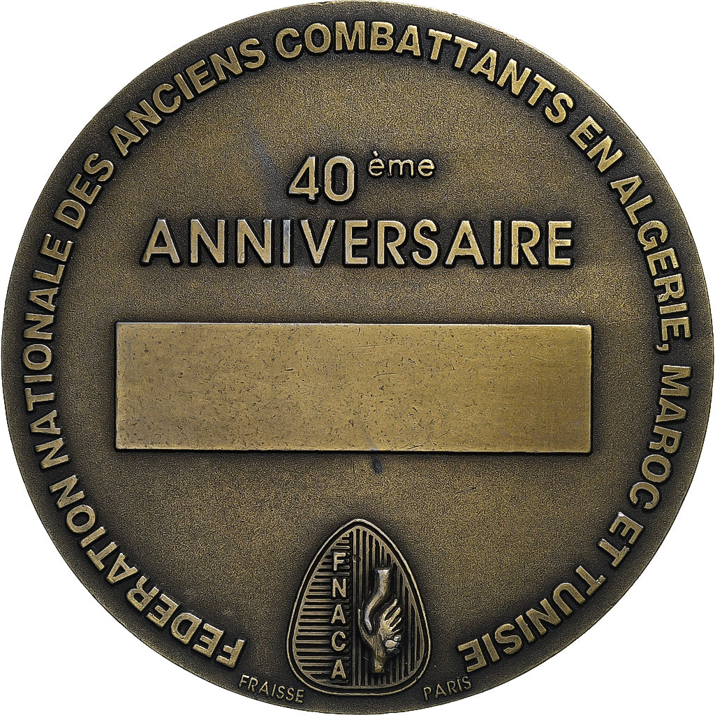 France, Medal, 40è Anniversaire de la FNACA, 1998, Bronze, MS(63)