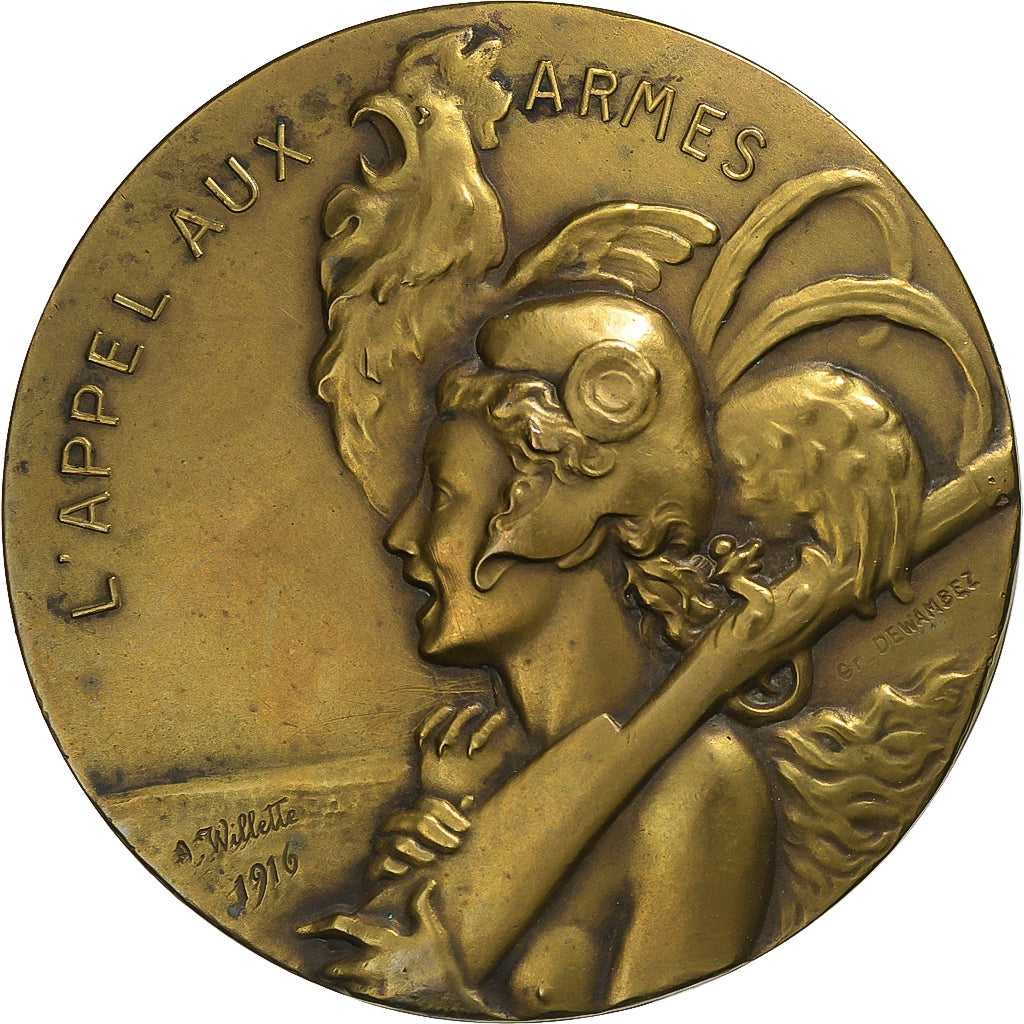 France, Médaille, Appel aux armes, Mobilisation Française de 1914, 1916