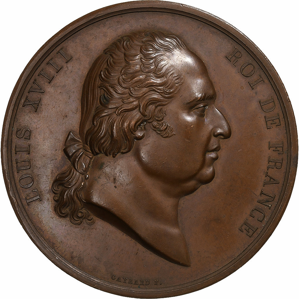 France, Medal, Louis XVIII, Encouragements et Récompenses à l'Industrie, 1823