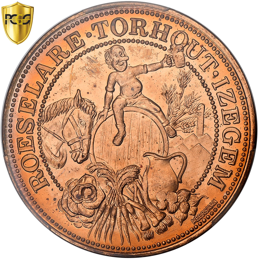 Belgio, 25 Francs, Westvlaander, Roeselare-Torhout-Izegem, 1981, Acciaio