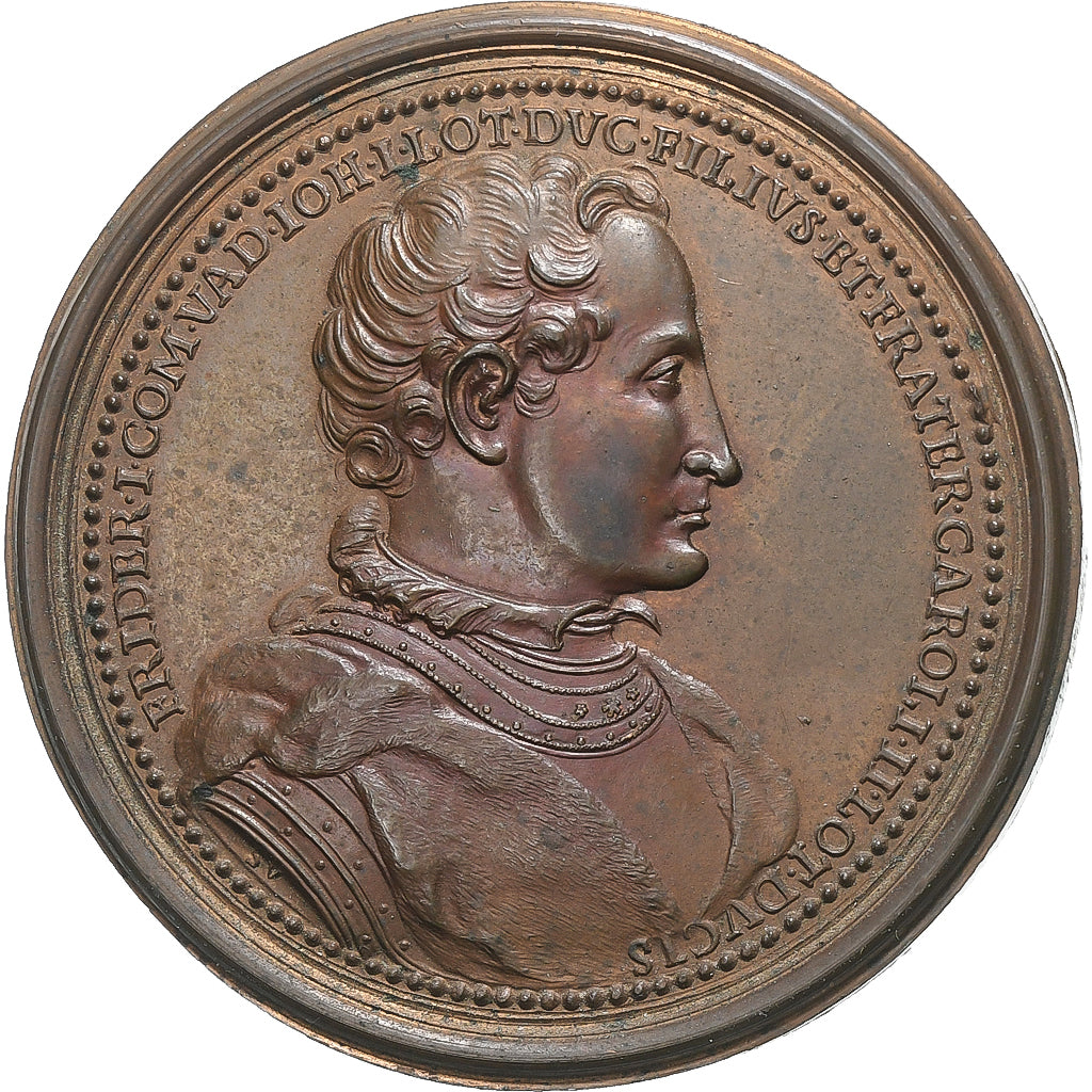 Duché de Lorraine, Médaille, Ferry Ier & Marguerite, 18ème siècle, Bronze
