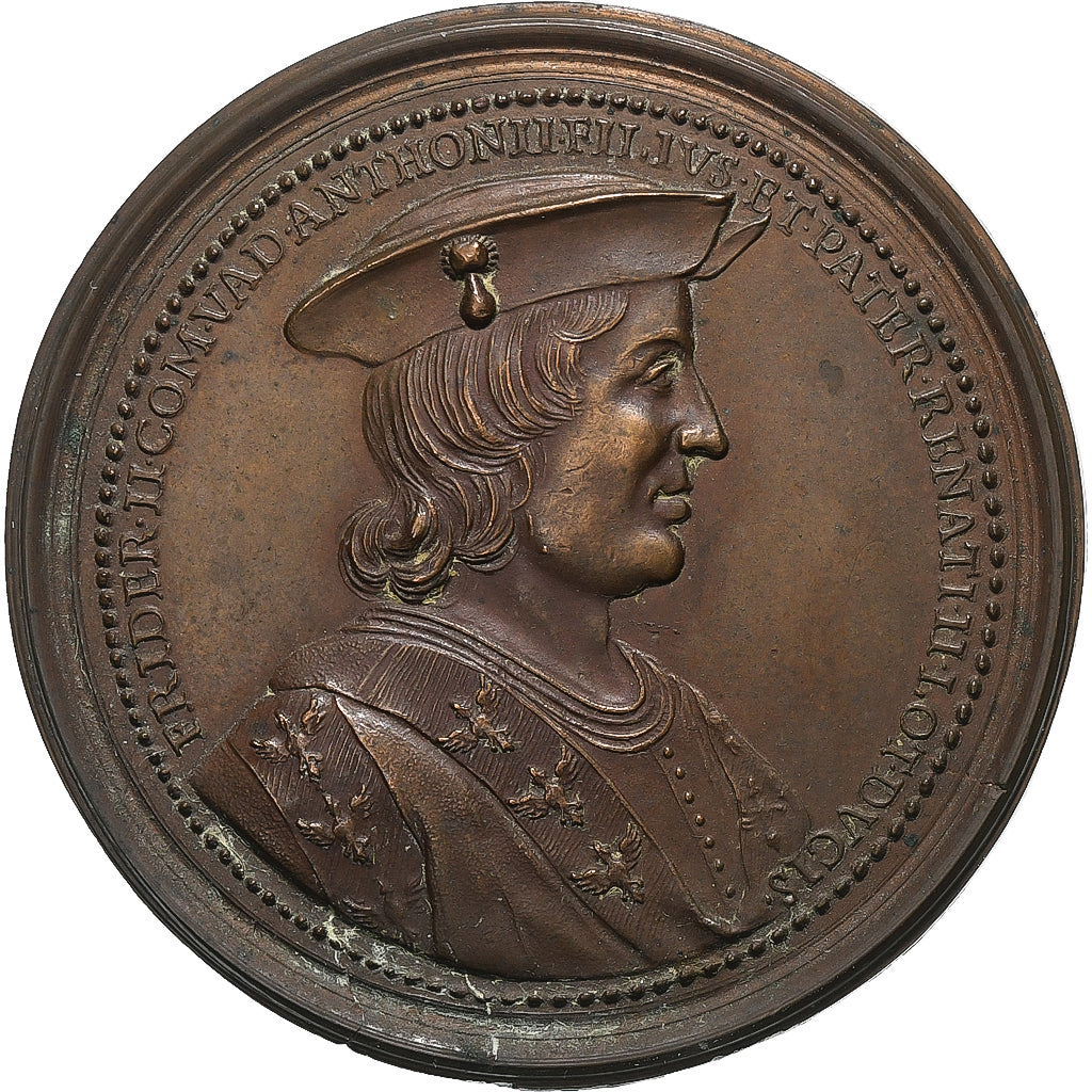 Duchy of Lorraine, medalla, Frederick II of Vaudémont & Yolande of Lorraine