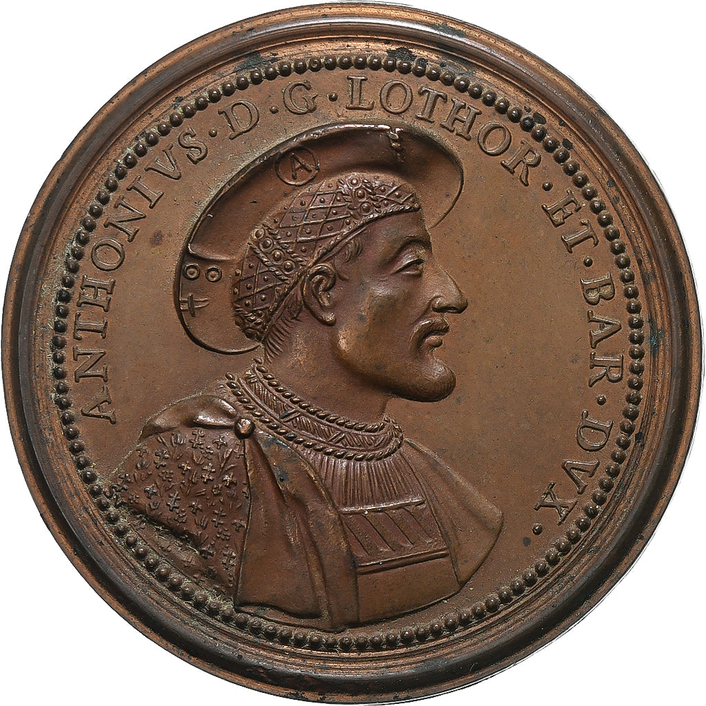 Duchy of Lorraine, medalla, Antoine of Lorraine & Renée of Bourbon, 18th