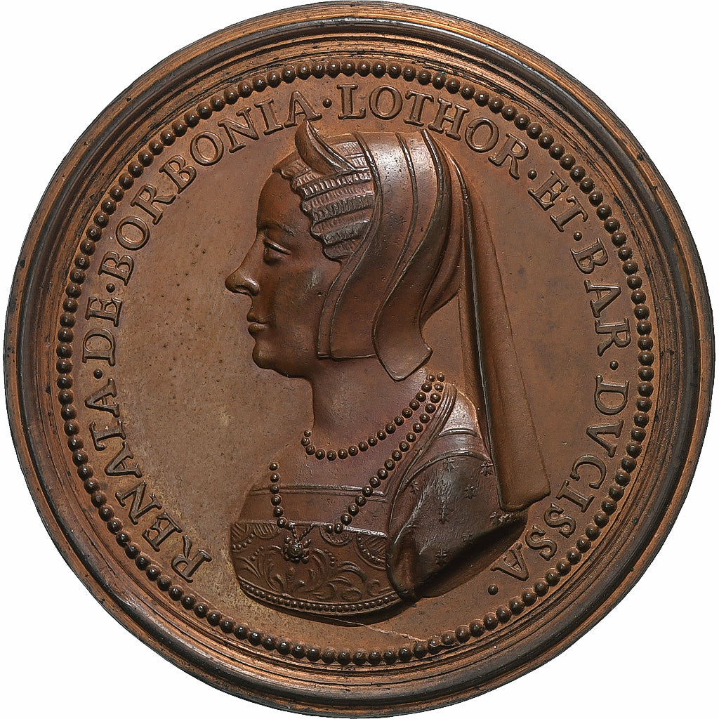 Duchy of Lorraine, medalla, Antoine of Lorraine & Renée of Bourbon, 18th