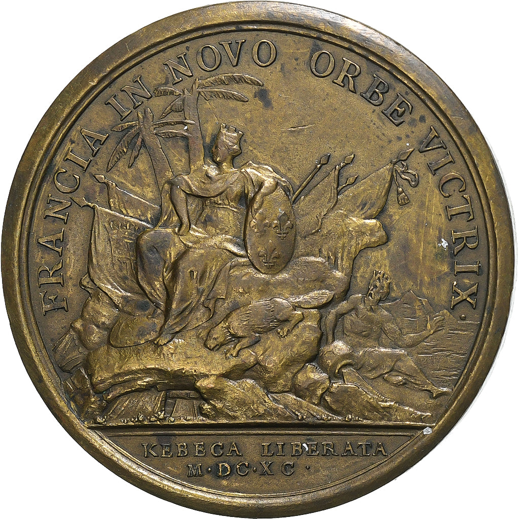France, Medal, Louis XIV, Victory of Quebec, delivered from the British, n.d.