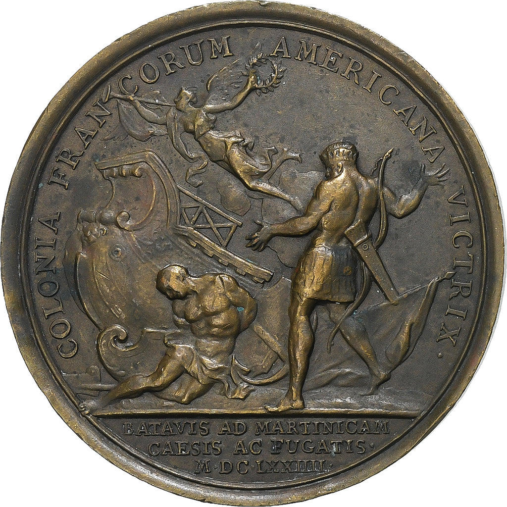 Francia, medalla, Louis XIV, Défaite des Hollandais à la Martinique, n.d.