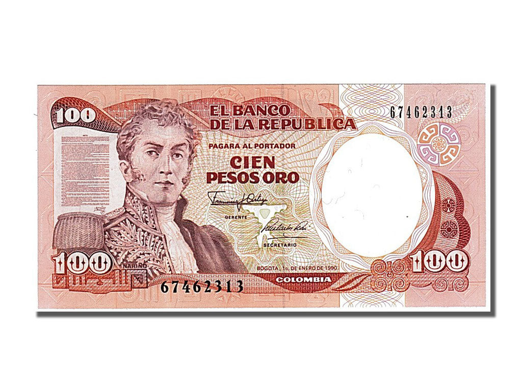 Banknote, Colombia, 100 Pesos Oro, 1990, 1990-01-01, UNC(65-70)