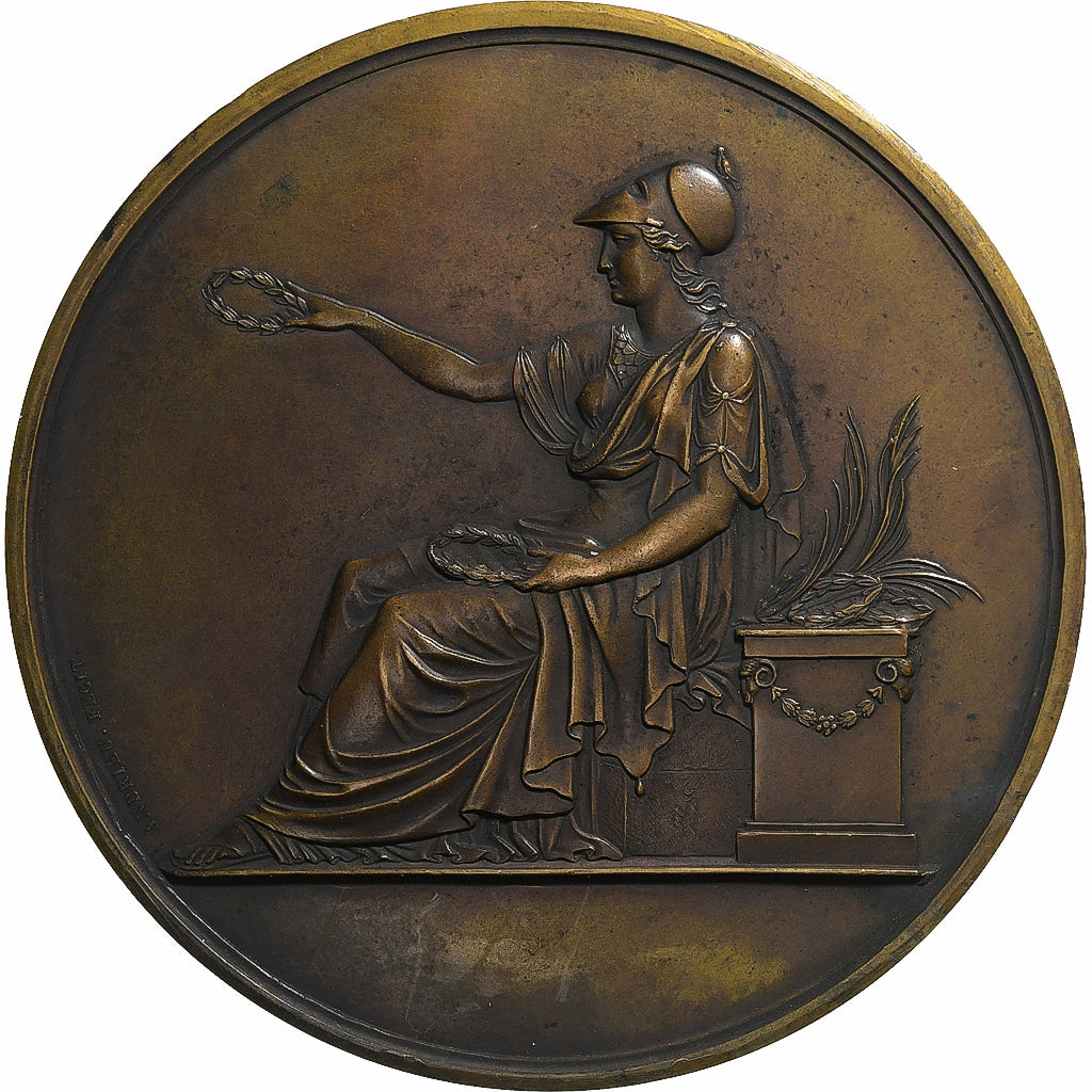 France, Médaille, Louis XVIII, Pallas Athena, n.d., Bronze, SUP