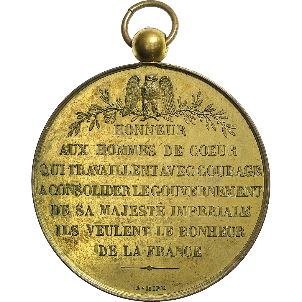 France, Medal, Napoléon III, Hommage aux Ministres, n.d., Copper, Mire, MS(63)