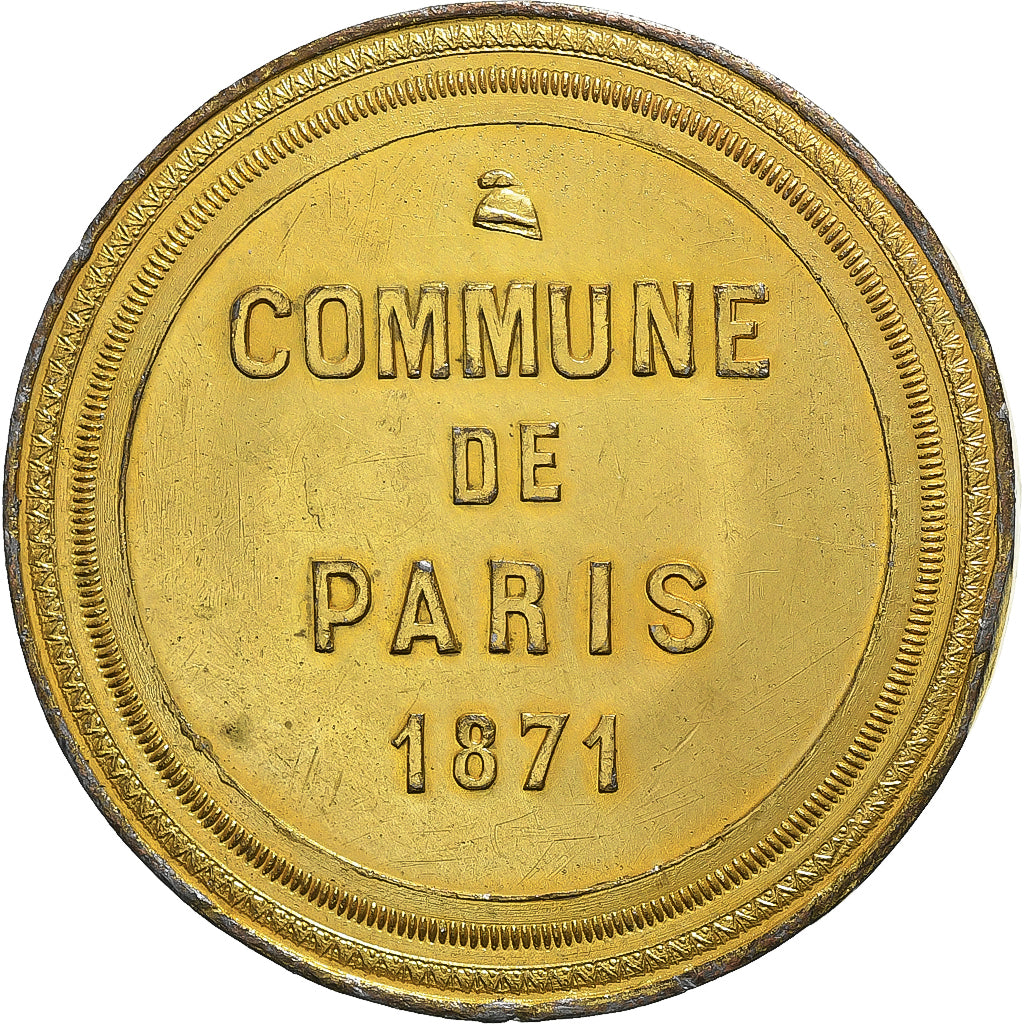 France, Medal, Commune de Paris, Combat de Clamart & Châtillon, 1871, Gilt