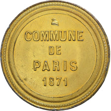 France, Medal, Commune de Paris, Combat de Clamart & Châtillon, 1871, Gilt