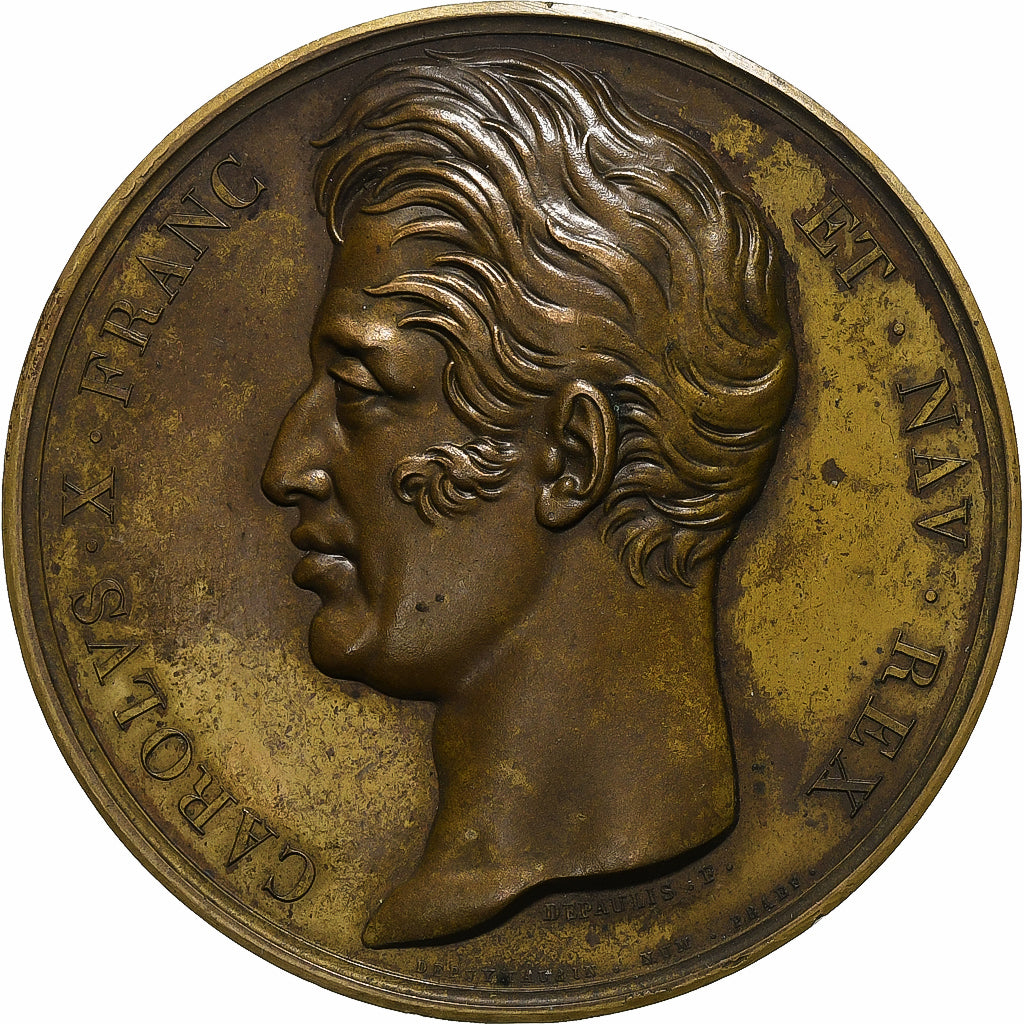 França, medalha, Carlos X, Monument aux Martyrs de Quiberon, ND (1825), Bronze