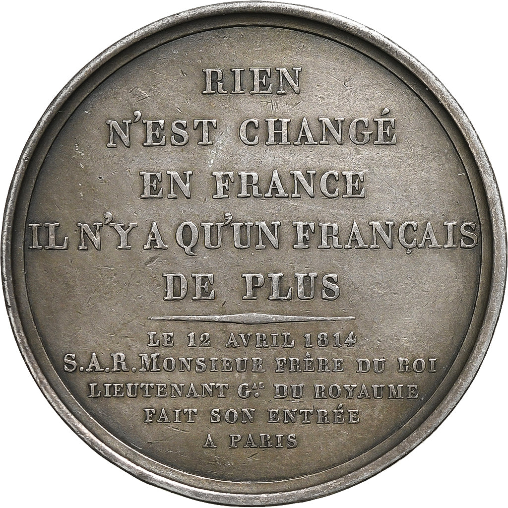 Frankreich, Medaille, Charles Philippe de France, Entrée du Comte d'Artois à