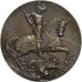 France, Medal, Saint Georges Terrassant le Dragon, Silver, Rivet, Uniface