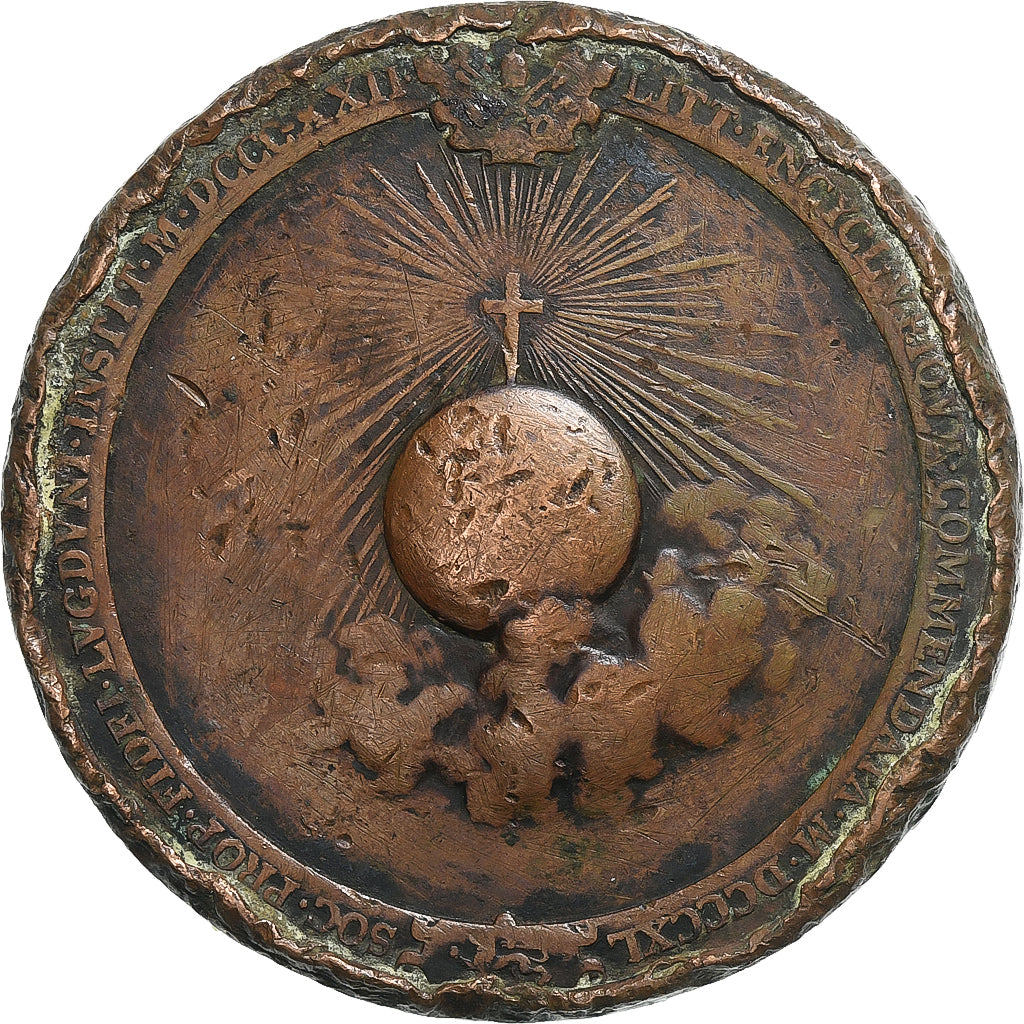 Vatican, Medal, Gregorio XVI, The Propaganda Fide Society, Lyon, 1840, Bronze