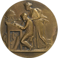 Frankreich, Medaille, Société d'Enseignement Moderne, 1911, Bronze, Albert