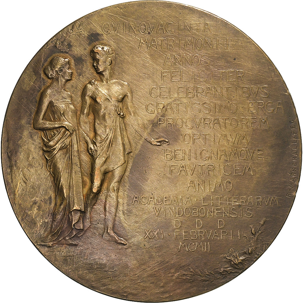 Austria, Medal, Rainer & Maria Karoline of Austria, Golden Wedding Anniversary