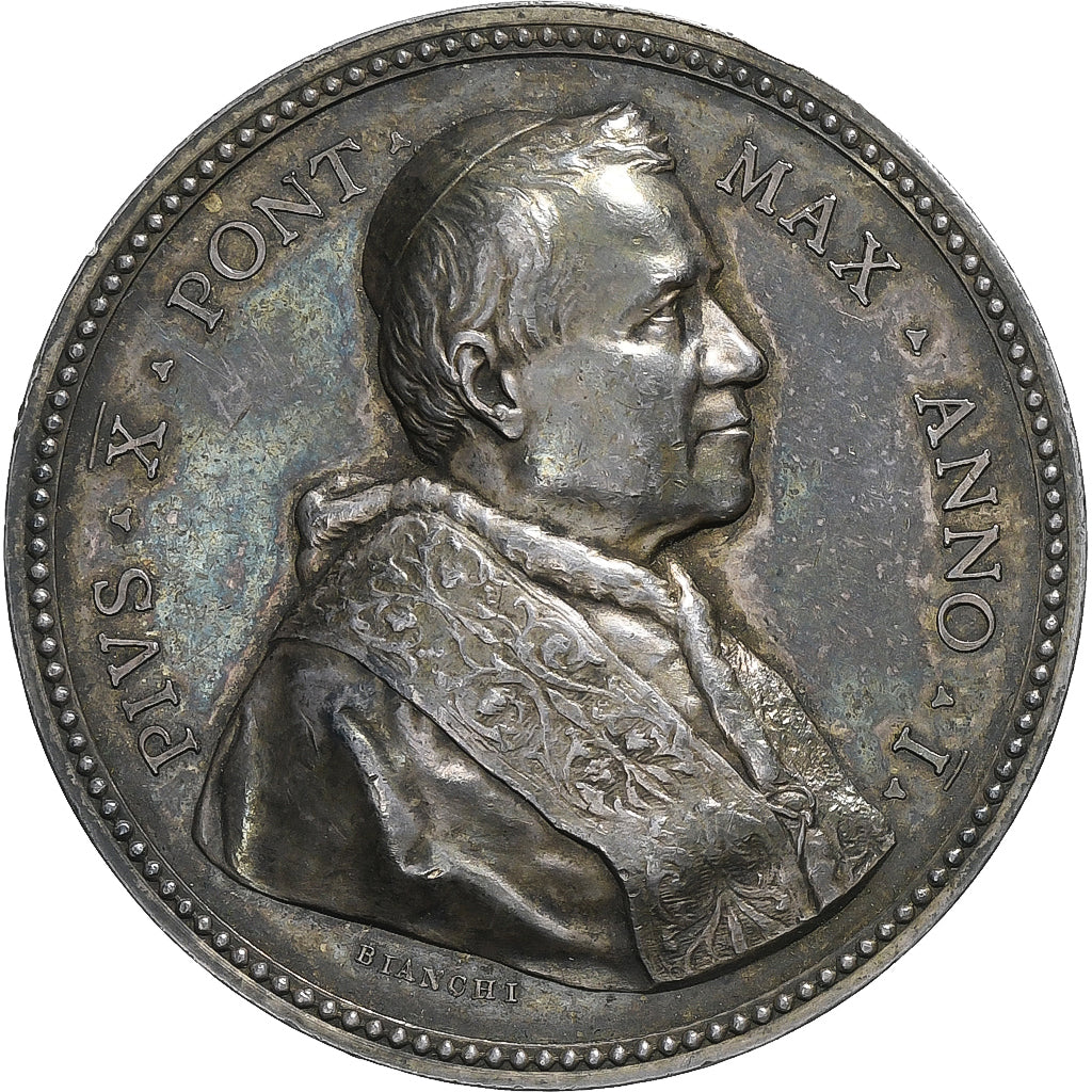 Vatican, Medal, Pius X, Election to Pontificate, 1903 (Anno I), Silver, Bianchi