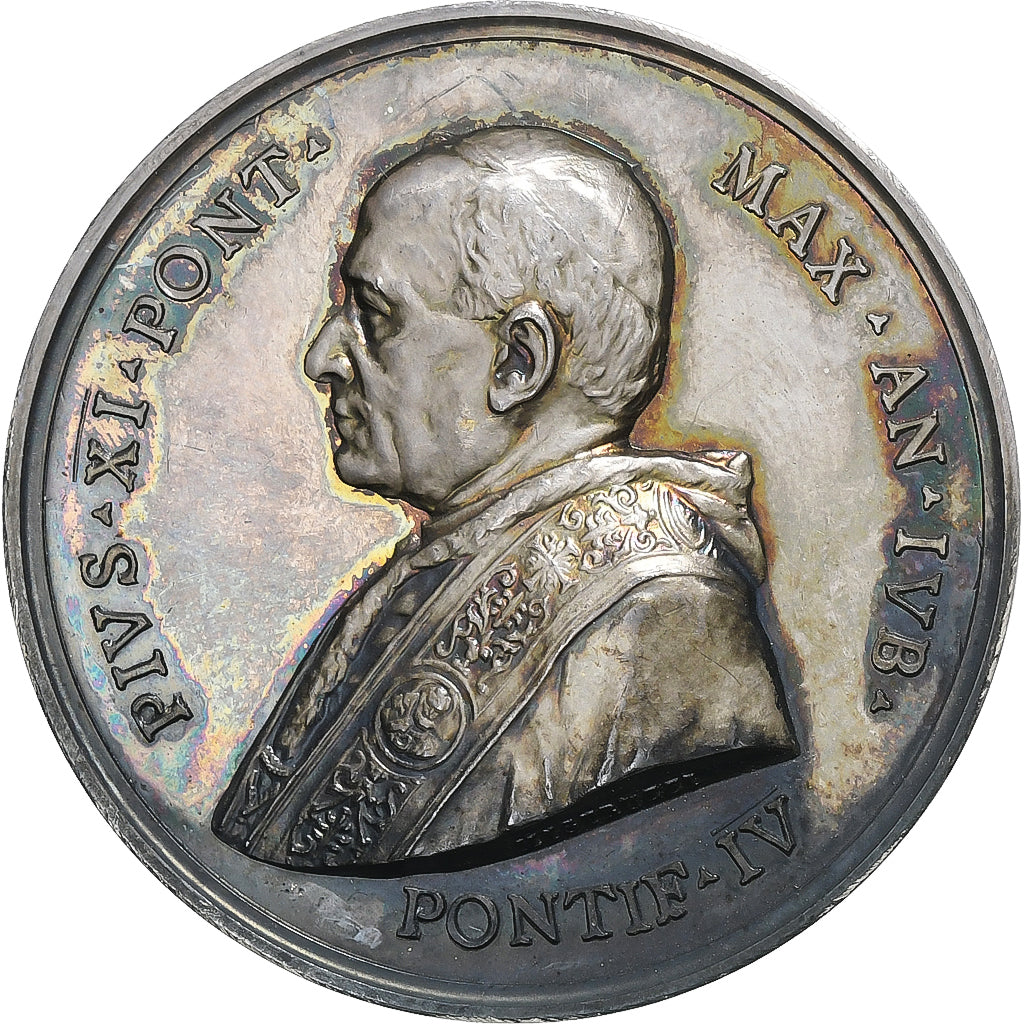 Vatican, Medal, Pius XI, Annual Canonisation, 1925 (Anno IV), Silver, Mistruzzi