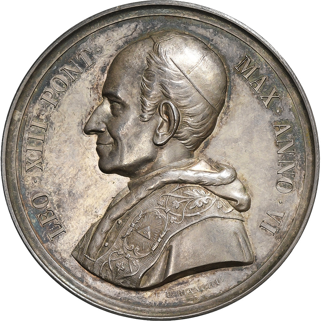 Vatican, Medal, Leo XIII, Homage to the Pope of Slavic pilgrims, 1883 (Anno VI)