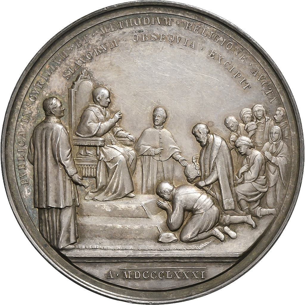 Vatican, Medal, Leo XIII, Homage to the Pope of Slavic pilgrims, 1883 (Anno VI)