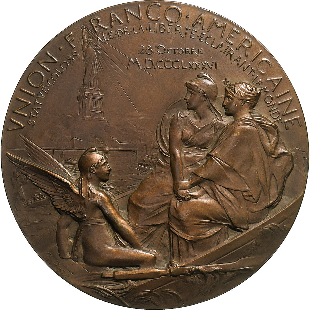 Francja, medal, Unveiling of the Statue of Liberty, 1886, Brązowy, O.Roty