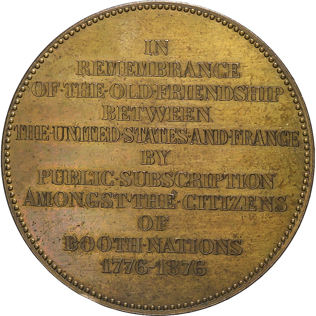 Francia, medalla, Statue of Liberty, 1876, Cobre, Tasset, EBC