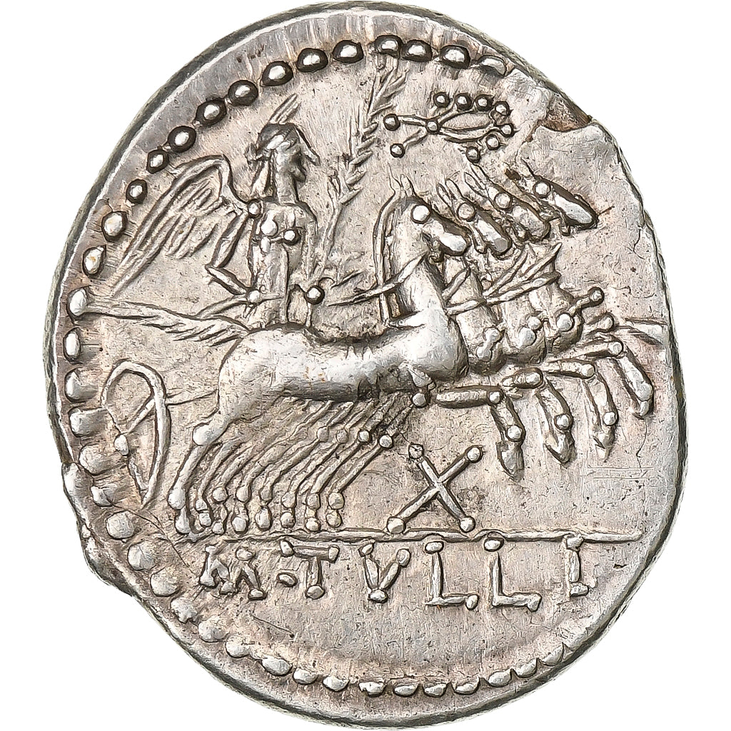 Tullia, Denarius, 120 BC, Rome, Silber, UNZ, Crawford:280/1