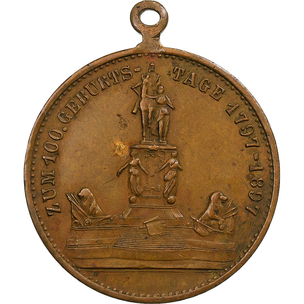Germany, Medal, Wilhelm II, 100th birthday of the Emperor, 1897, Copper